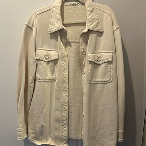 Good American Womens Beige Shirt Jacket